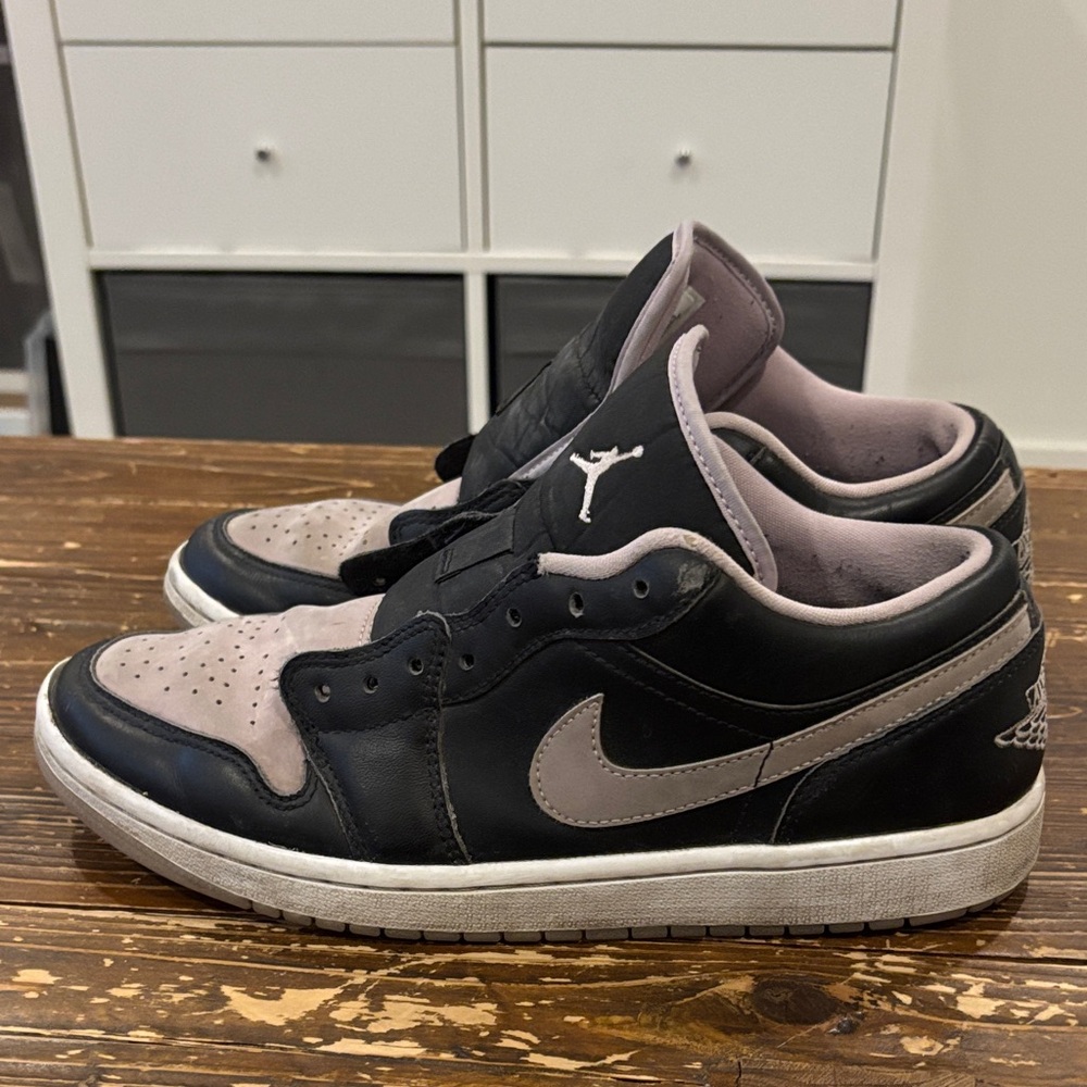Jordan Black and Cream Sneakers